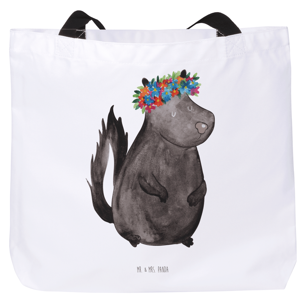 Shopper Stinktier Mädchen Beutel, Einkaufstasche, Tasche, Strandtasche, Einkaufsbeutel, Shopper, Schultasche, Freizeittasche, Tragebeutel, Schulbeutel, Alltagstasche, Stinktier, Skunk, Wildtier, Raubtier, Stinker, Stinki, Yoga, Namaste, Lebe, Liebe, Lache