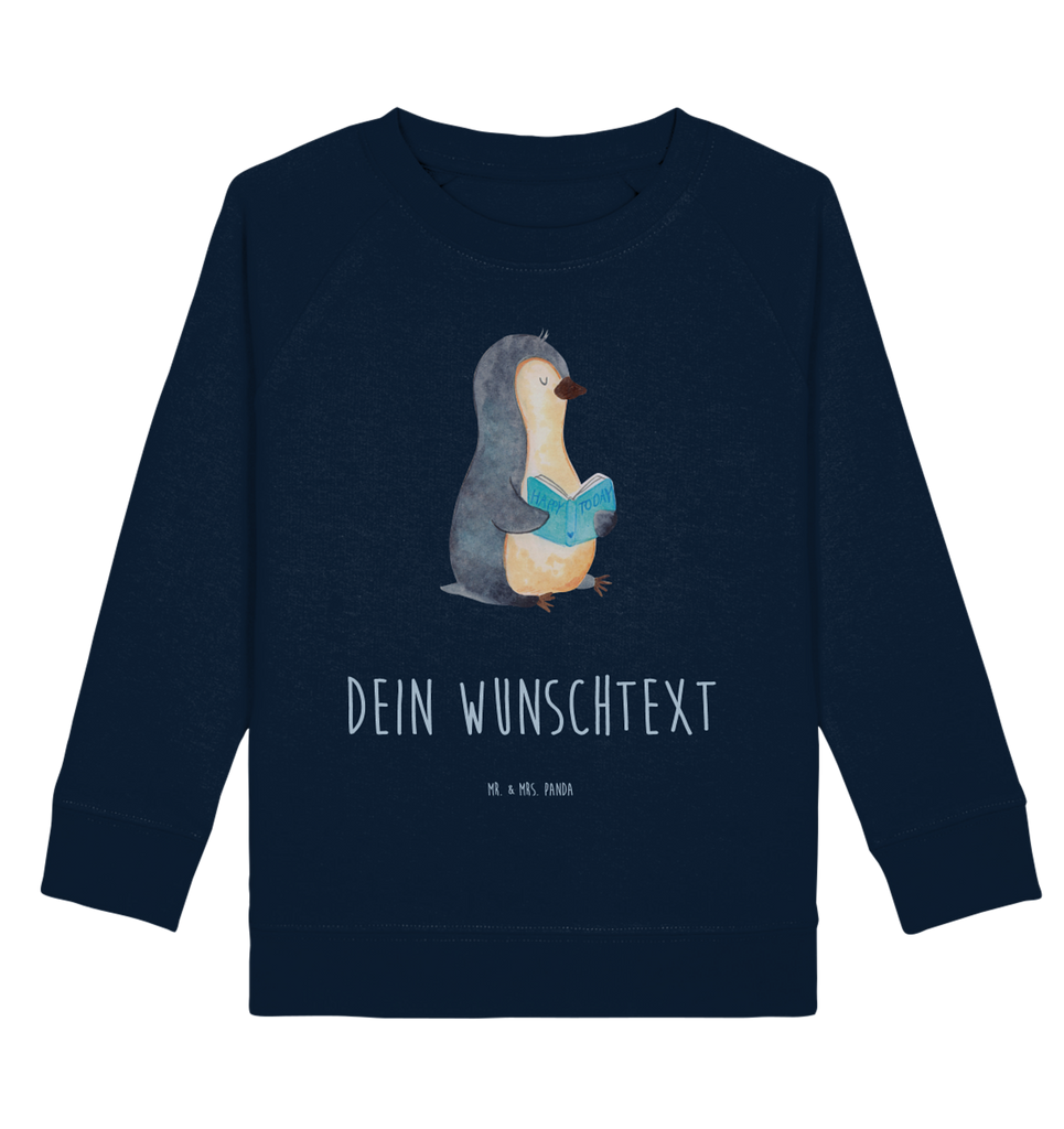 Personalisierter Kinder Pullover Pinguin Buch Personalisierter Kinder Pullover, Personalisiertes Kinder Sweatshirt, Jungen, Mädchen, Pinguin, Pinguine, Buch, Lesen, Bücherwurm, Nichtstun, Faulenzen, Ferien, Urlaub, Freizeit