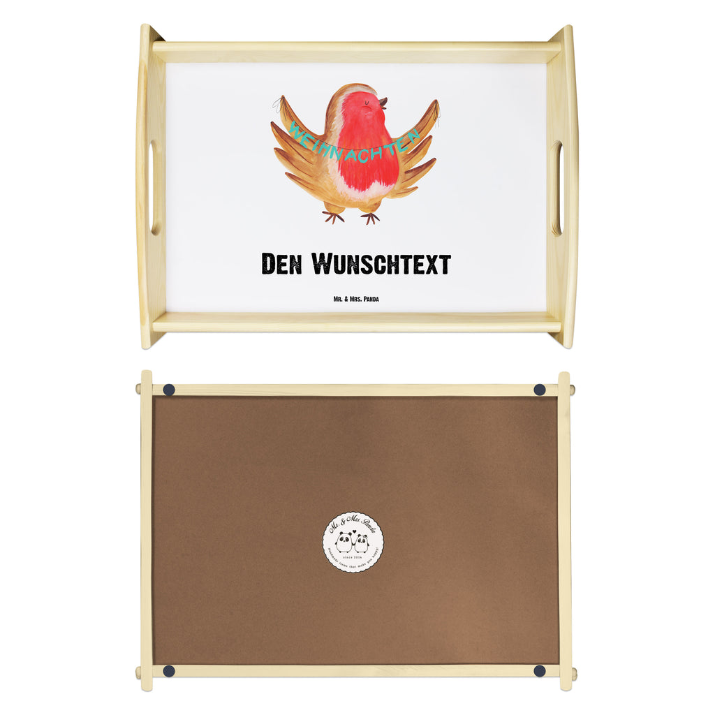 Personalisiertes Serviertablett Rotkehlchen Weihnachten Personalisiertes Serviertablett, Personalisiertes Tablett, Personalisiertes Holztablett, Personalisiertes Küchentablett, Personalisiertes Dekotablett, Personalisiertes Frühstückstablett, Serviertablett mit Namen, Tablett mit Namen, Winter, Weihnachten, Weihnachtsdeko, Nikolaus, Advent, Heiligabend, Wintermotiv, Frohe Weihnachten, Weihnachtsmotiv, Weihnachtsgruß, Vogel, xmas