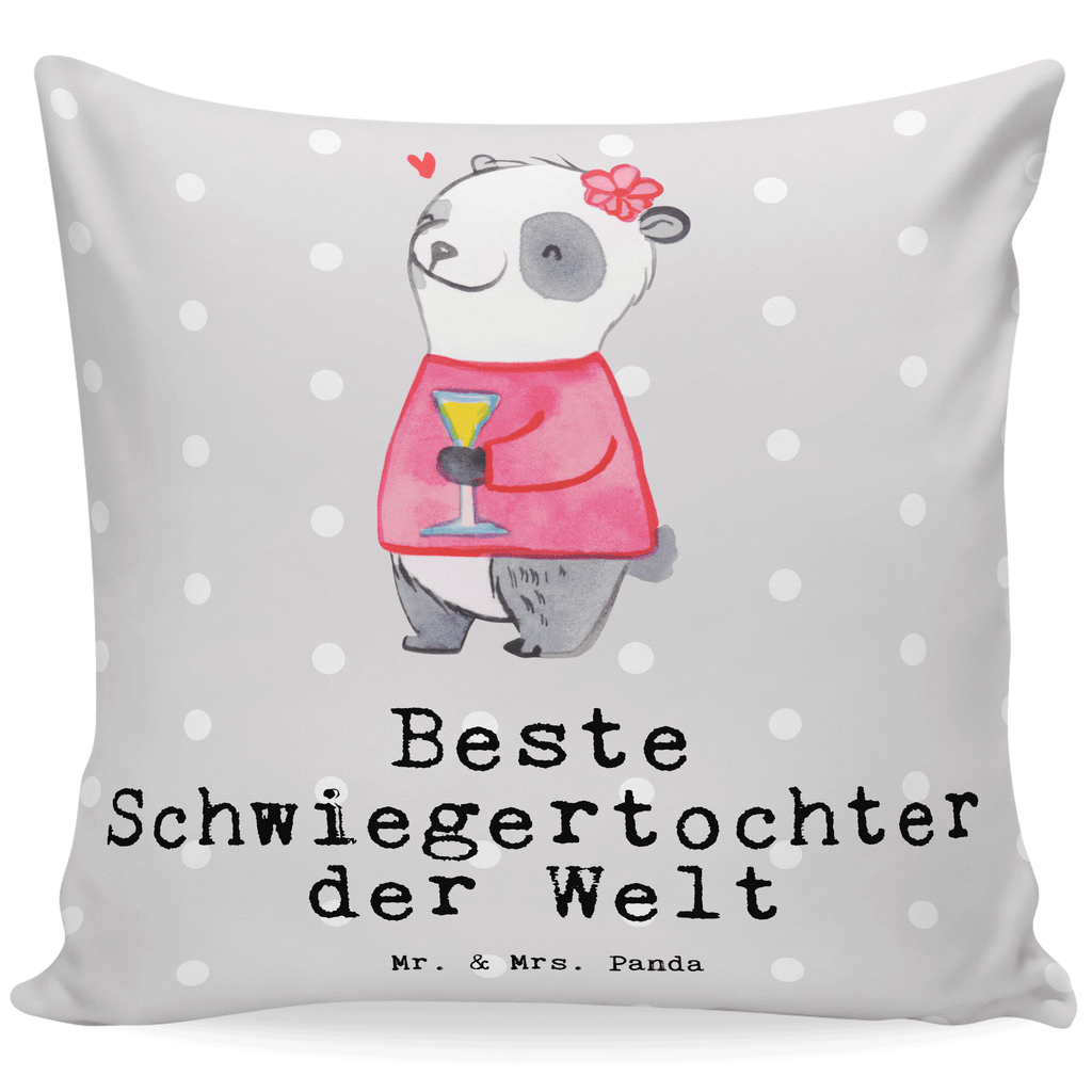 40x40 Kissen Panda Beste Schwiegertochter der Welt Kissenhülle, Kopfkissen, Sofakissen, Dekokissen, Motivkissen, sofakissen, sitzkissen, Kissen, Kissenbezüge, Kissenbezug 40x40, Kissen 40x40, Kissenhülle 40x40, Zierkissen, Couchkissen, Dekokissen Sofa, Sofakissen 40x40, Dekokissen 40x40, Kopfkissen 40x40, Kissen 40x40 Waschbar, für, Dankeschön, Geschenk, Schenken, Geburtstag, Geburtstagsgeschenk, Geschenkidee, Danke, Bedanken, Mitbringsel, Freude machen, Geschenktipp, Schwiegertochter, Tochter, Ehefrau des Sohns, Frau, angeheiratet, Hochzeit