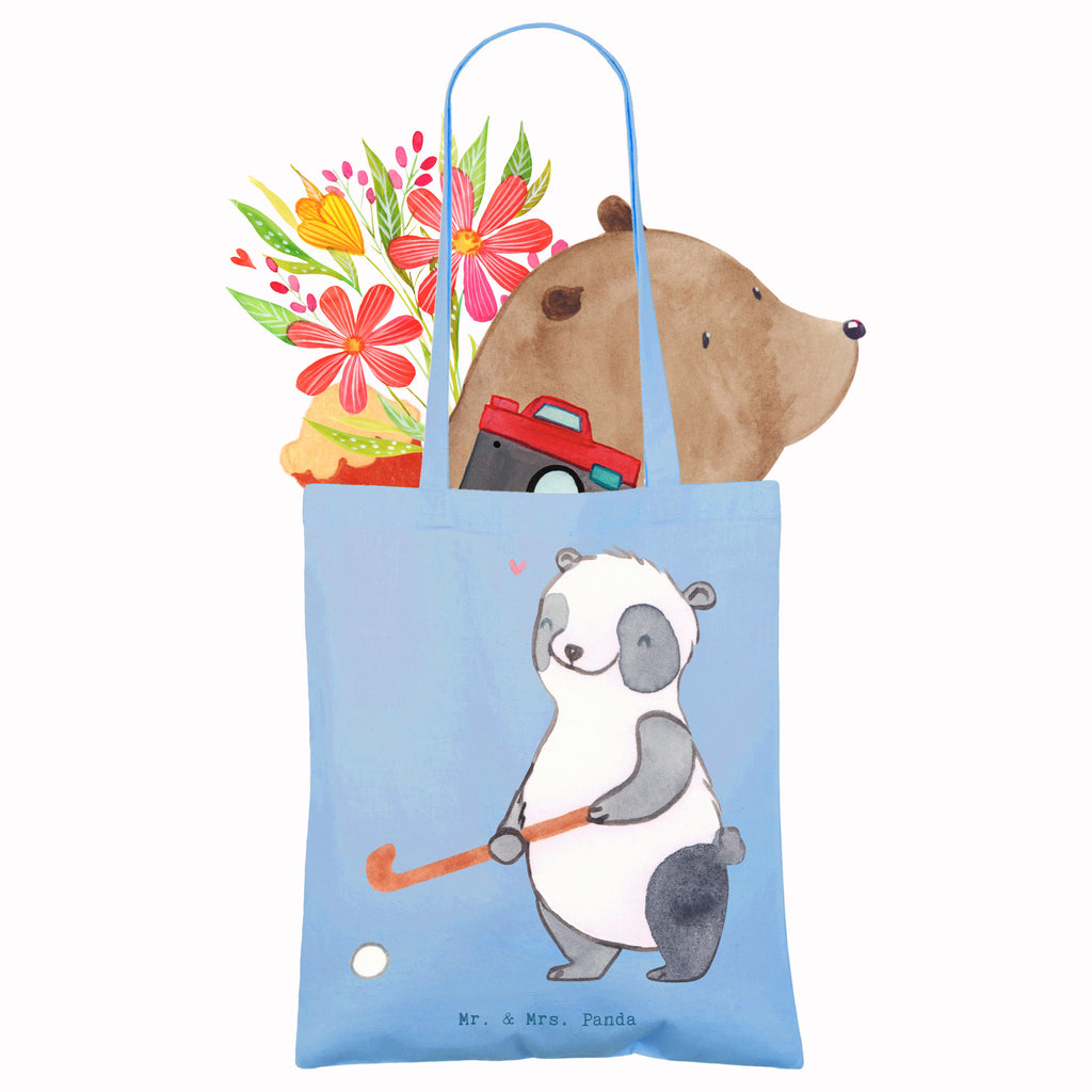 Tragetasche Panda Hockey spielen Medizin Beuteltasche, Beutel, Einkaufstasche, Jutebeutel, Stoffbeutel, Tasche, Shopper, Umhängetasche, Strandtasche, Schultertasche, Stofftasche, Tragetasche, Badetasche, Jutetasche, Einkaufstüte, Laptoptasche, Geschenk, Sport, Sportart, Hobby, Schenken, Danke, Dankeschön, Auszeichnung, Gewinn, Sportler, Hockey spielen, Feldhockey, Hockeyschläger, Hockey Verein