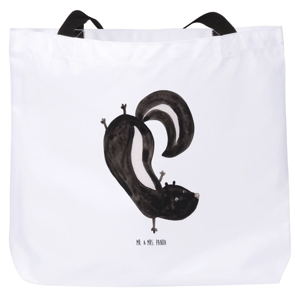 Shopper Stinktier Handstand Beutel, Einkaufstasche, Tasche, Strandtasche, Einkaufsbeutel, Shopper, Schultasche, Freizeittasche, Tragebeutel, Schulbeutel, Alltagstasche, Stinktier, Skunk, Wildtier, Raubtier, Stinker, Stinki, Spielplatz, verpielt, Kind