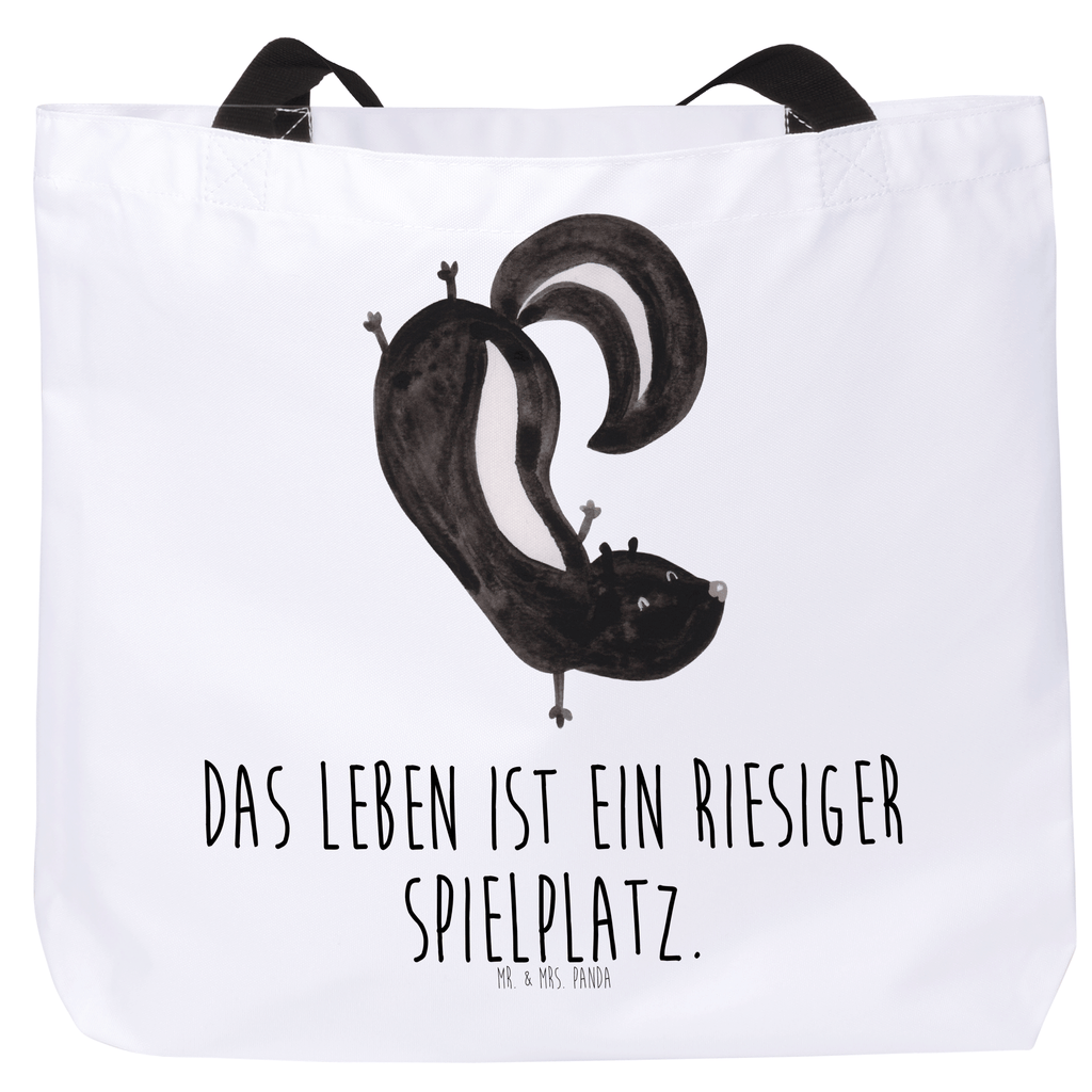 Shopper Stinktier Handstand Beutel, Einkaufstasche, Tasche, Strandtasche, Einkaufsbeutel, Shopper, Schultasche, Freizeittasche, Tragebeutel, Schulbeutel, Alltagstasche, Stinktier, Skunk, Wildtier, Raubtier, Stinker, Stinki, Spielplatz, verpielt, Kind