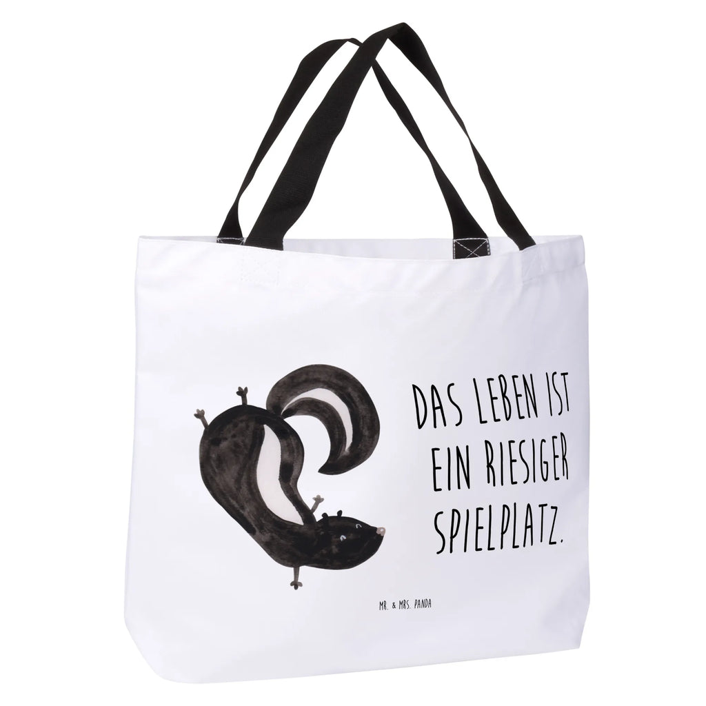 Shopper Stinktier Handstand Beutel, Einkaufstasche, Tasche, Strandtasche, Einkaufsbeutel, Shopper, Schultasche, Freizeittasche, Tragebeutel, Schulbeutel, Alltagstasche, Stinktier, Skunk, Wildtier, Raubtier, Stinker, Stinki, Spielplatz, verpielt, Kind