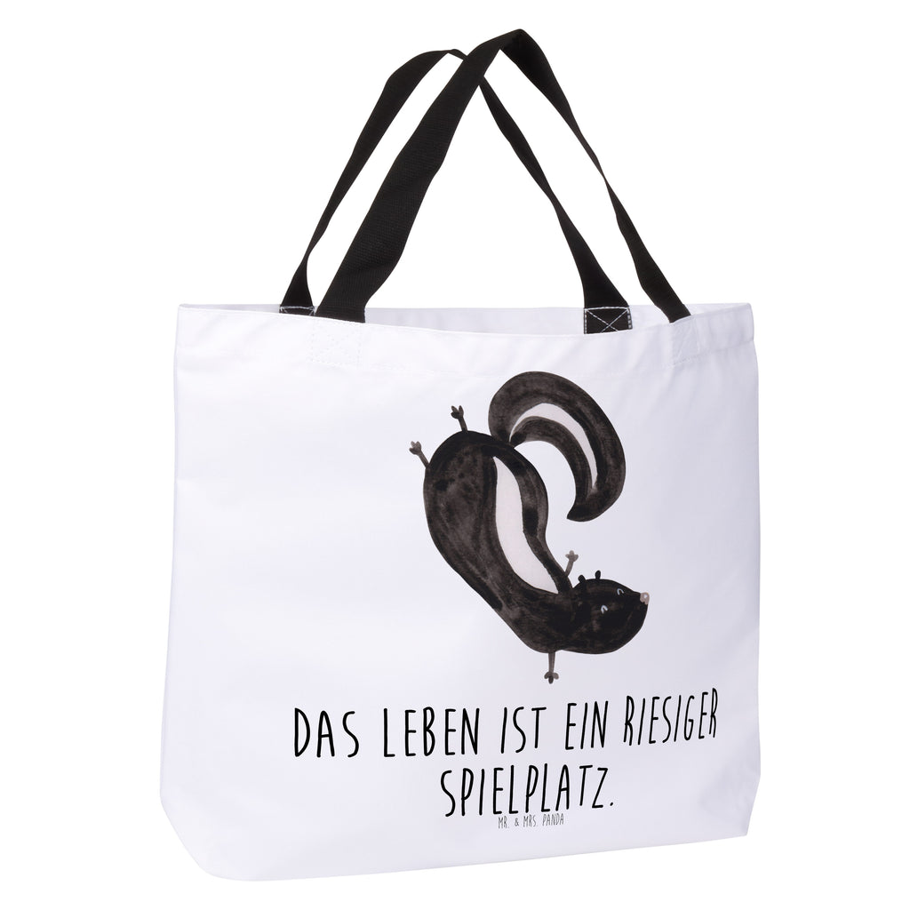 Shopper Stinktier Handstand Beutel, Einkaufstasche, Tasche, Strandtasche, Einkaufsbeutel, Shopper, Schultasche, Freizeittasche, Tragebeutel, Schulbeutel, Alltagstasche, Stinktier, Skunk, Wildtier, Raubtier, Stinker, Stinki, Spielplatz, verpielt, Kind