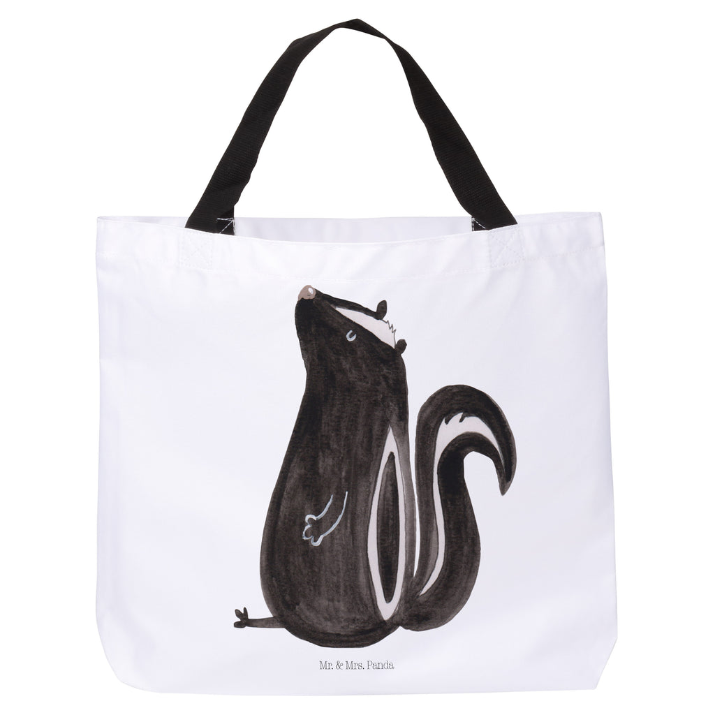 Shopper Stinktier Sitzen Beutel, Einkaufstasche, Tasche, Strandtasche, Einkaufsbeutel, Shopper, Schultasche, Freizeittasche, Tragebeutel, Schulbeutel, Alltagstasche, Stinktier, Skunk, Wildtier, Raubtier, Stinker, Stinki, Spruch, Büro, Recht, Besserwisser