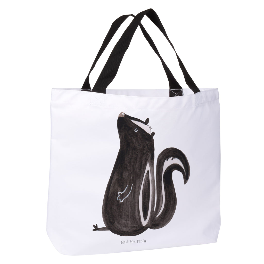 Shopper Stinktier Sitzen Beutel, Einkaufstasche, Tasche, Strandtasche, Einkaufsbeutel, Shopper, Schultasche, Freizeittasche, Tragebeutel, Schulbeutel, Alltagstasche, Stinktier, Skunk, Wildtier, Raubtier, Stinker, Stinki, Spruch, Büro, Recht, Besserwisser