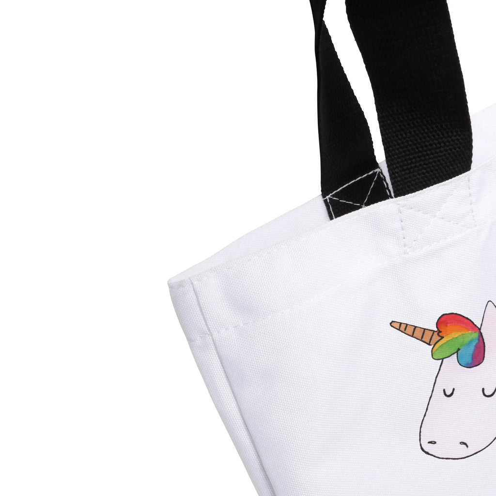 Shopper Einhorn Happy Beutel, Einkaufstasche, Tasche, Strandtasche, Einkaufsbeutel, Shopper, Schultasche, Freizeittasche, Tragebeutel, Schulbeutel, Alltagstasche, Einhorn, Einhörner, Einhorn Deko, Pegasus, Unicorn, glücklich, fröhlich, Spaß, Freude, Lebensfreude, witzig, spannend, Lächeln, Lachen