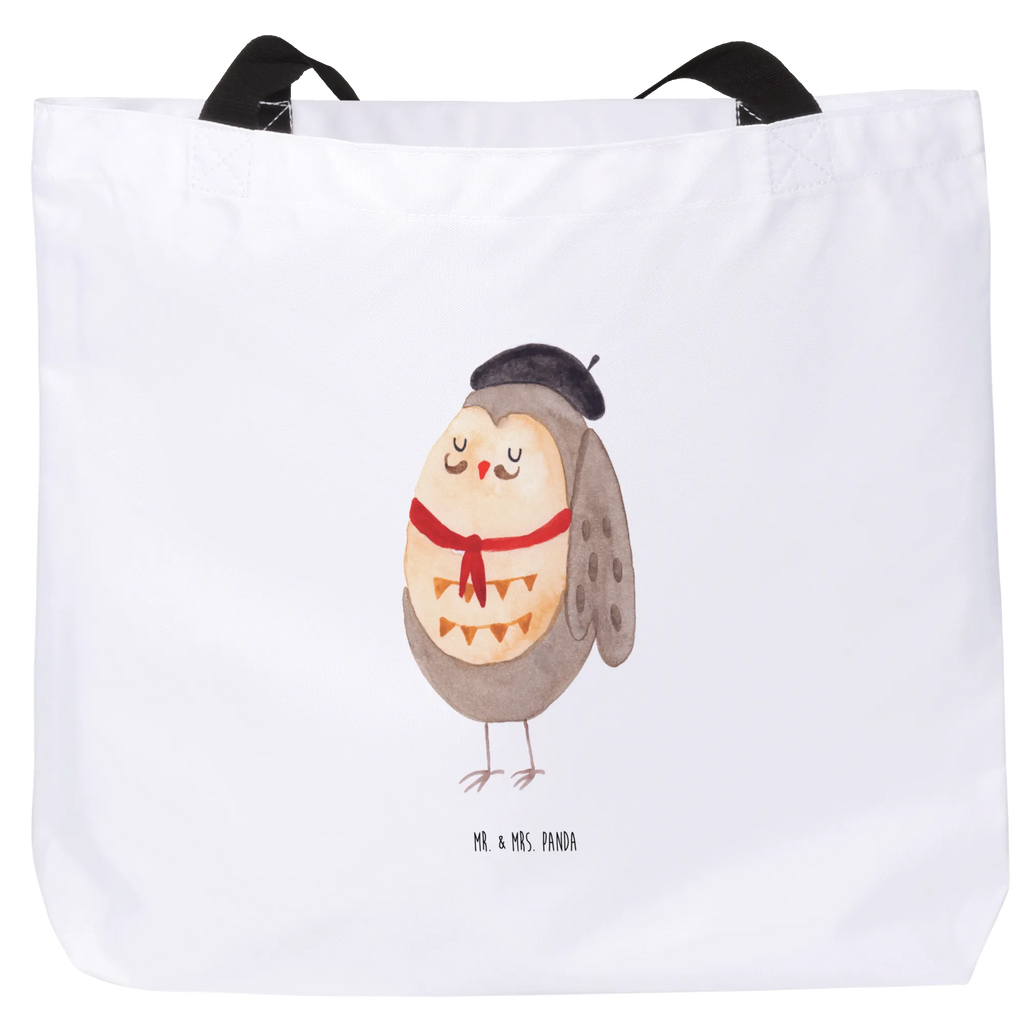 Shopper Eule Frankreich Beutel, Einkaufstasche, Tasche, Strandtasche, Einkaufsbeutel, Shopper, Schultasche, Freizeittasche, Tragebeutel, Schulbeutel, Alltagstasche, Eule, Eulen, Eule Deko, Owl, hibou, La vie est belle, das Leben ist schön, Spruch schön, Spruch Französisch, Frankreich