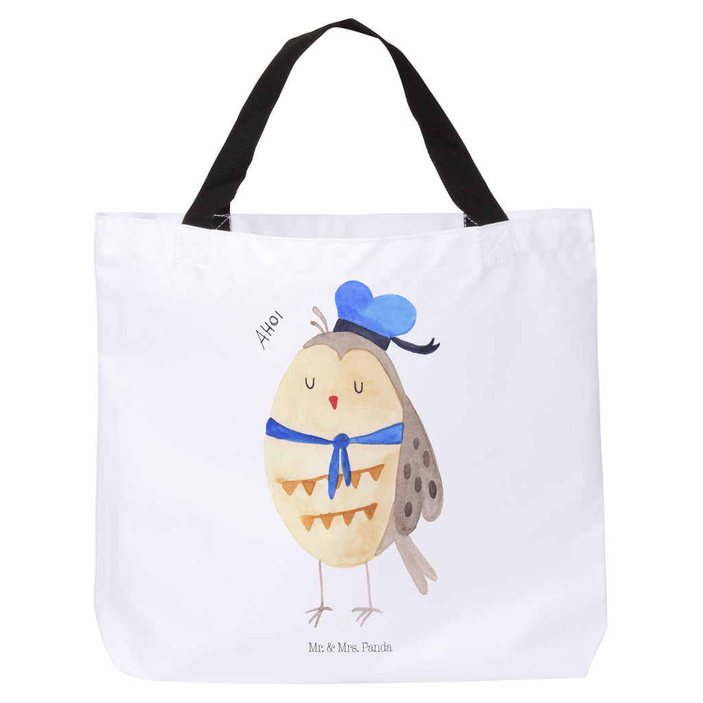 Shopper Eule Matrose Beutel, Einkaufstasche, Tasche, Strandtasche, Einkaufsbeutel, Shopper, Schultasche, Freizeittasche, Tragebeutel, Schulbeutel, Alltagstasche, Eule, Eule Spruch, Eule Deko, Owl, Wortspiel lustig, Matrose, Freundin, Ehe, Seefahrer, Heimathafen, Hochzeitstag Geschenk