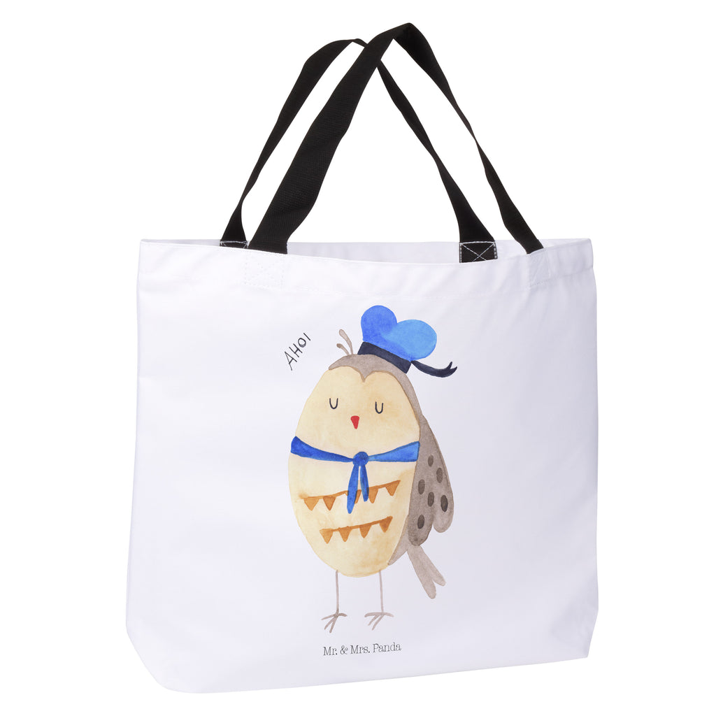 Shopper Eule Matrose Beutel, Einkaufstasche, Tasche, Strandtasche, Einkaufsbeutel, Shopper, Schultasche, Freizeittasche, Tragebeutel, Schulbeutel, Alltagstasche, Eule, Eule Spruch, Eule Deko, Owl, Wortspiel lustig, Matrose, Freundin, Ehe, Seefahrer, Heimathafen, Hochzeitstag Geschenk