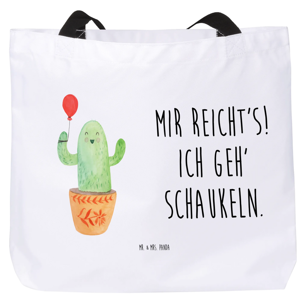 Shopper Kaktus Luftballon Beutel, Einkaufstasche, Tasche, Strandtasche, Einkaufsbeutel, Shopper, Schultasche, Freizeittasche, Tragebeutel, Schulbeutel, Alltagstasche, Kaktus, Kakteen, Luftballon, Neustart, Freude, Büro, Stress, Büroalltag, Freundin, Freund, Ausbildung, Prüfung