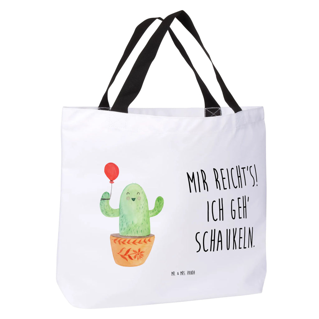 Shopper Kaktus Luftballon Beutel, Einkaufstasche, Tasche, Strandtasche, Einkaufsbeutel, Shopper, Schultasche, Freizeittasche, Tragebeutel, Schulbeutel, Alltagstasche, Kaktus, Kakteen, Luftballon, Neustart, Freude, Büro, Stress, Büroalltag, Freundin, Freund, Ausbildung, Prüfung