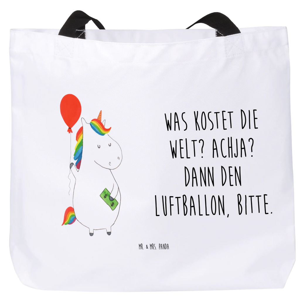 Shopper Einhorn Luftballon Beutel, Einkaufstasche, Tasche, Strandtasche, Einkaufsbeutel, Shopper, Schultasche, Freizeittasche, Tragebeutel, Schulbeutel, Alltagstasche, Einhorn, Einhörner, Einhorn Deko, Pegasus, Unicorn, Luftballon, Geld, Lebenslust, Freude, Geschenk, Freundin