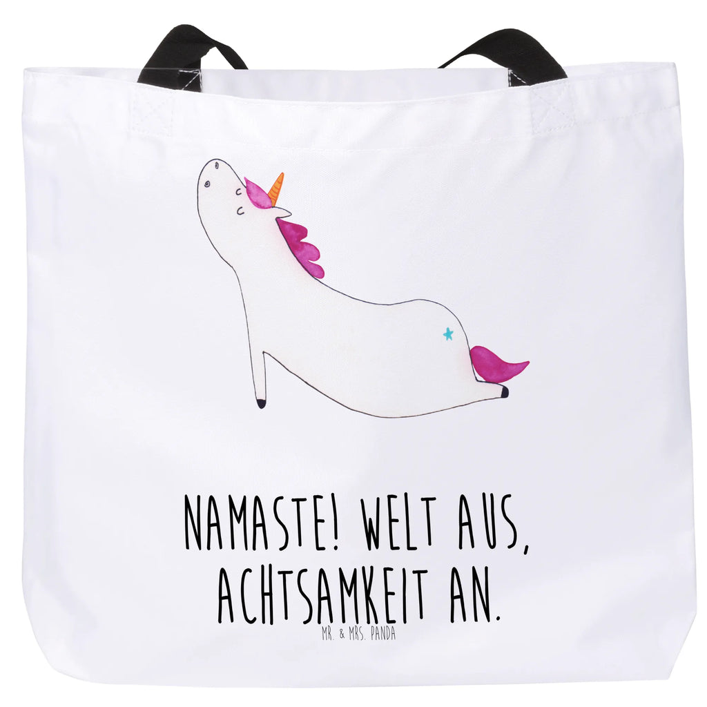 Shopper Einhorn Yoga Beutel, Einkaufstasche, Tasche, Strandtasche, Einkaufsbeutel, Shopper, Schultasche, Freizeittasche, Tragebeutel, Schulbeutel, Alltagstasche, Einhorn, Einhörner, Einhorn Deko, Pegasus, Unicorn, Yoga, Namaste, Achtsamkeit, Entspannung, Joga, Yogamatte, Sport, lustig, witzig, süß