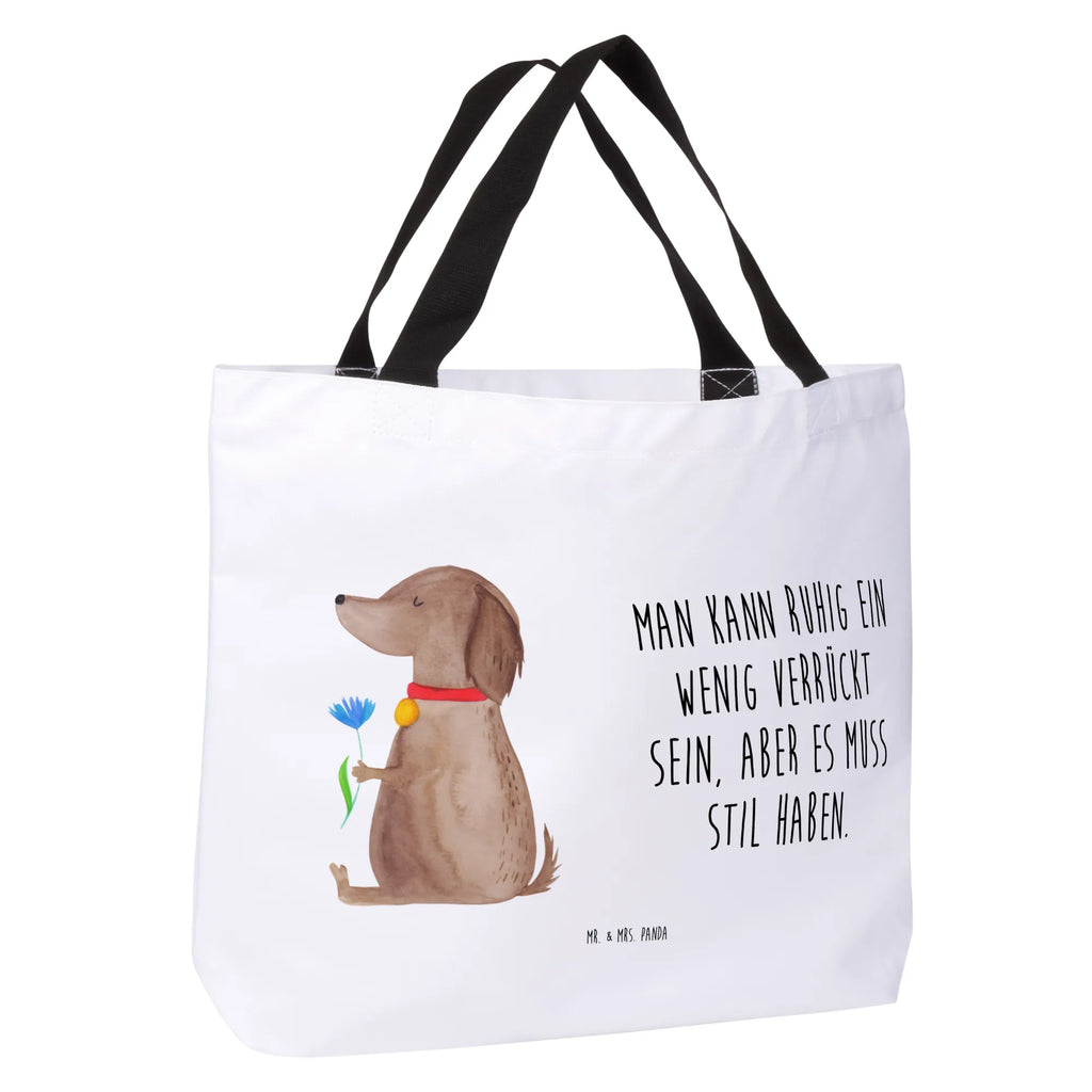 Shopper Hund Blume Beutel, Einkaufstasche, Tasche, Strandtasche, Einkaufsbeutel, Shopper, Schultasche, Freizeittasche, Tragebeutel, Schulbeutel, Alltagstasche, Hund, Hundemotiv, Haustier, Hunderasse, Tierliebhaber, Hundebesitzer, Sprüche, Hunde, Frauchen, Hundeliebe