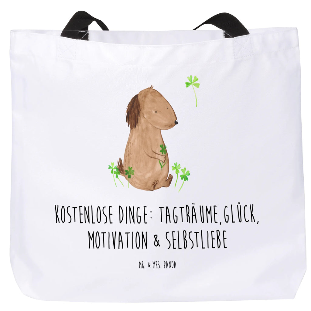 Shopper Hund Kleeblatt Beutel, Einkaufstasche, Tasche, Strandtasche, Einkaufsbeutel, Shopper, Schultasche, Freizeittasche, Tragebeutel, Schulbeutel, Alltagstasche, Hund, Hundemotiv, Haustier, Hunderasse, Tierliebhaber, Hundebesitzer, Sprüche, Kleeblatt, Glück, Tagträume, Motivation, Neuanfang, Geschenk, Glücksbringer, Selbstliebe, Achtsamkeit