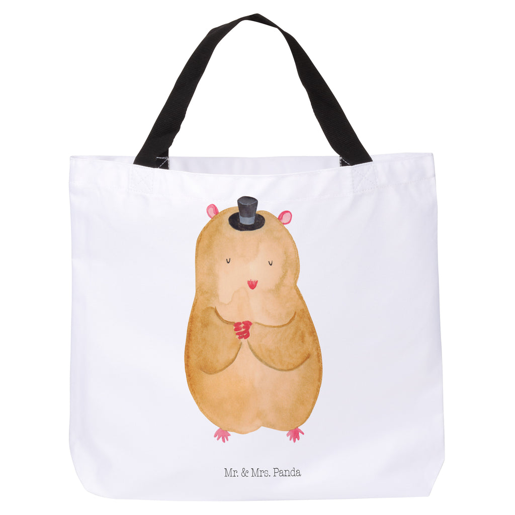 Shopper Hamster Hut Beutel, Einkaufstasche, Tasche, Strandtasche, Einkaufsbeutel, Shopper, Schultasche, Freizeittasche, Tragebeutel, Schulbeutel, Alltagstasche, Tiermotive, Gute Laune, lustige Sprüche, Tiere, Hamster, Hut, Magier, Zylinder, Zwerghamster, Zauberer