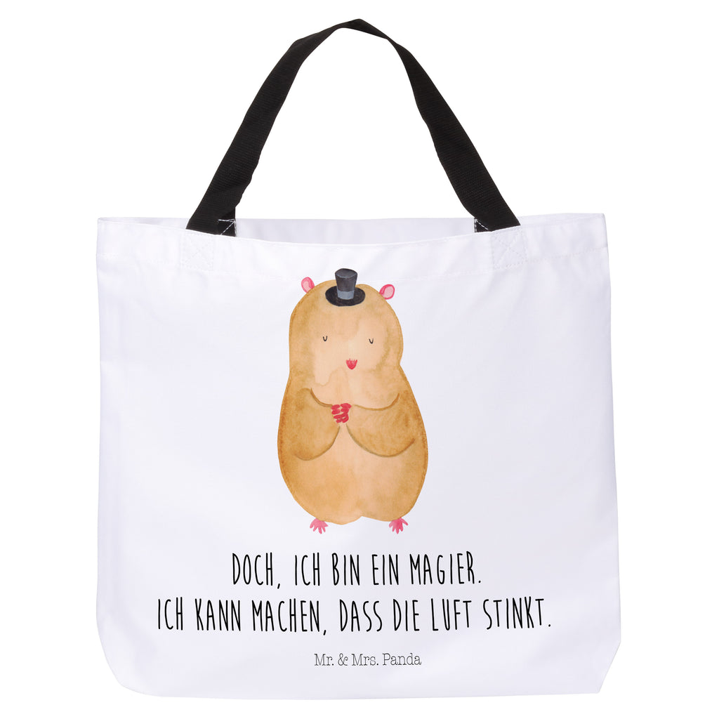 Shopper Hamster Hut Beutel, Einkaufstasche, Tasche, Strandtasche, Einkaufsbeutel, Shopper, Schultasche, Freizeittasche, Tragebeutel, Schulbeutel, Alltagstasche, Tiermotive, Gute Laune, lustige Sprüche, Tiere, Hamster, Hut, Magier, Zylinder, Zwerghamster, Zauberer