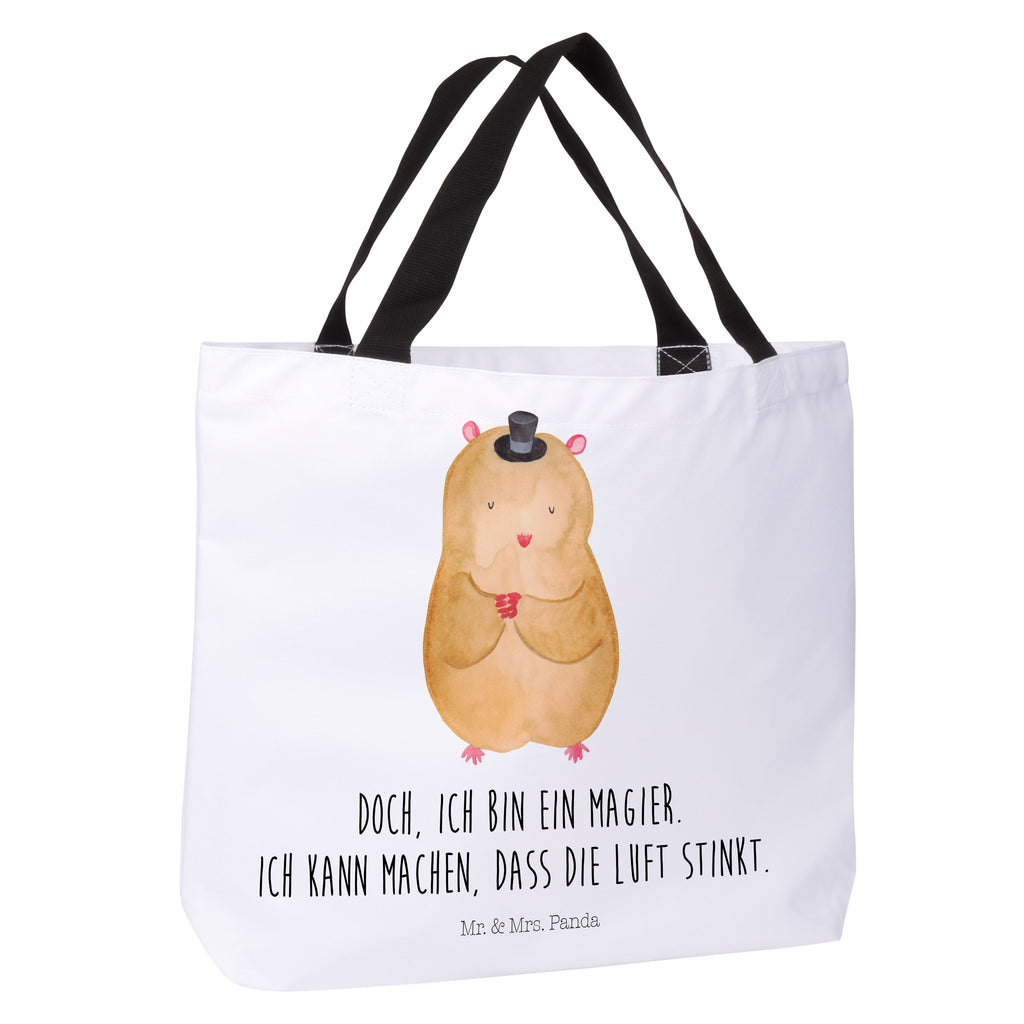 Shopper Hamster Hut Beutel, Einkaufstasche, Tasche, Strandtasche, Einkaufsbeutel, Shopper, Schultasche, Freizeittasche, Tragebeutel, Schulbeutel, Alltagstasche, Tiermotive, Gute Laune, lustige Sprüche, Tiere, Hamster, Hut, Magier, Zylinder, Zwerghamster, Zauberer