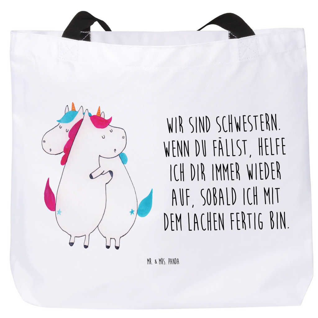 Shopper Einhörner Umarmen Beutel, Einkaufstasche, Tasche, Strandtasche, Einkaufsbeutel, Shopper, Schultasche, Freizeittasche, Tragebeutel, Schulbeutel, Alltagstasche, Einhorn, Einhörner, Einhorn Deko, Unicorn, Freundinnen, Freundin, BFF, Schwester, Schwestern, Familie, Geschwister, Sister, Liebe