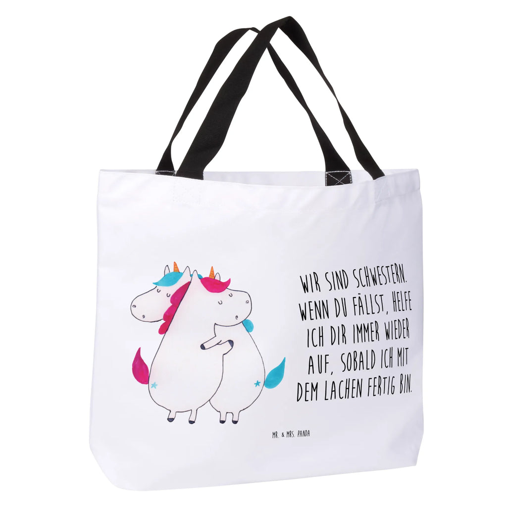 Shopper Einhörner Umarmen Beutel, Einkaufstasche, Tasche, Strandtasche, Einkaufsbeutel, Shopper, Schultasche, Freizeittasche, Tragebeutel, Schulbeutel, Alltagstasche, Einhorn, Einhörner, Einhorn Deko, Unicorn, Freundinnen, Freundin, BFF, Schwester, Schwestern, Familie, Geschwister, Sister, Liebe