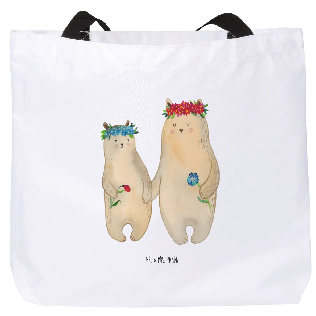 Shopper Bären mit Blumenkranz Beutel, Einkaufstasche, Tasche, Strandtasche, Einkaufsbeutel, Shopper, Schultasche, Freizeittasche, Tragebeutel, Schulbeutel, Alltagstasche, Familie, Vatertag, Muttertag, Bruder, Schwester, Mama, Papa, Oma, Opa, Bär, Bären, Mutter, Mutti, Mami, Lieblingsmensch, Lieblingsmama, beste Mutter, weltbeste Mama, Geschenk Mama. Muttertag, Tochter, Kind, Kinder, Töchter, Family, Vorbild