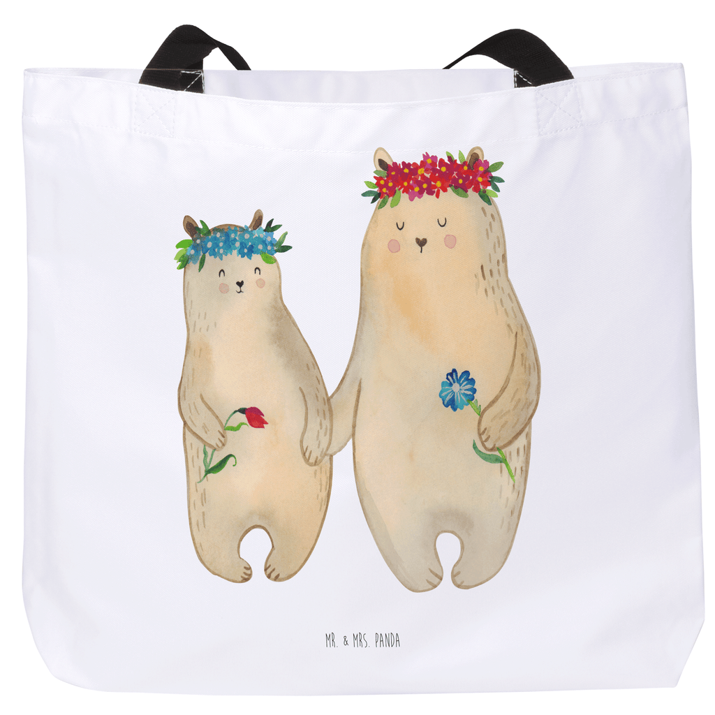 Shopper Bären mit Blumenkranz Beutel, Einkaufstasche, Tasche, Strandtasche, Einkaufsbeutel, Shopper, Schultasche, Freizeittasche, Tragebeutel, Schulbeutel, Alltagstasche, Familie, Vatertag, Muttertag, Bruder, Schwester, Mama, Papa, Oma, Opa, Bär, Bären, Mutter, Mutti, Mami, Lieblingsmensch, Lieblingsmama, beste Mutter, weltbeste Mama, Geschenk Mama. Muttertag, Tochter, Kind, Kinder, Töchter, Family, Vorbild