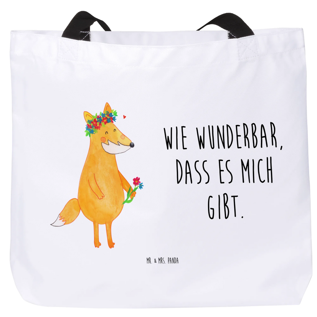 Shopper Fuchs Blumenliebe Beutel, Einkaufstasche, Tasche, Strandtasche, Einkaufsbeutel, Shopper, Schultasche, Freizeittasche, Tragebeutel, Schulbeutel, Alltagstasche, Fuchs, Füchse, Fox, Liebe, Freundin, Fuchsmädchen, Blumenmädchen, Freundinnen, Liebesbeweis, Blume, Blumen, Motivation, Freude, ich, mich, Selbstliebe