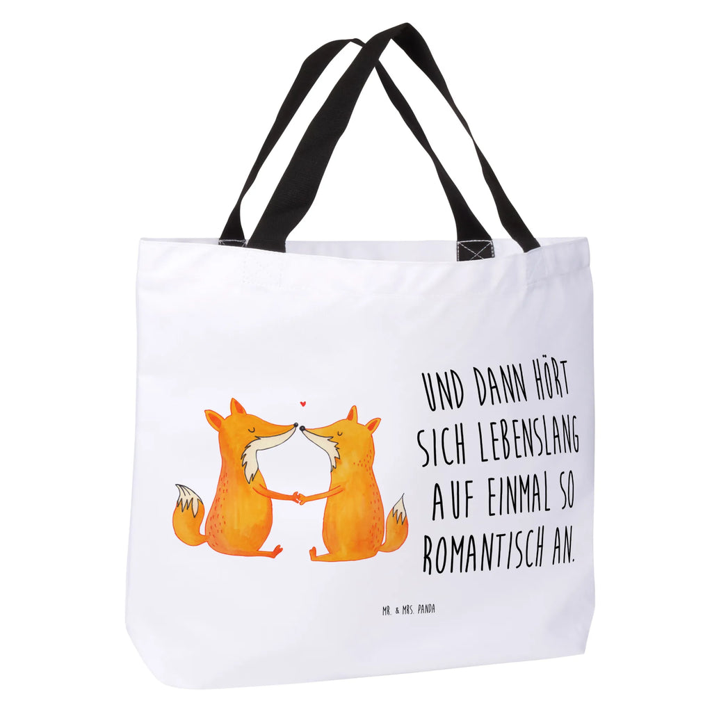 Shopper Füchse Liebe Beutel, Einkaufstasche, Tasche, Strandtasche, Einkaufsbeutel, Shopper, Schultasche, Freizeittasche, Tragebeutel, Schulbeutel, Alltagstasche, Fuchs, Füchse, Fox, Liebe, Liebespaar, Paar, Partner, Freundin, Freund, Ehe, Verlobte, Ehemann, Ehefrau, Liebesbeweis