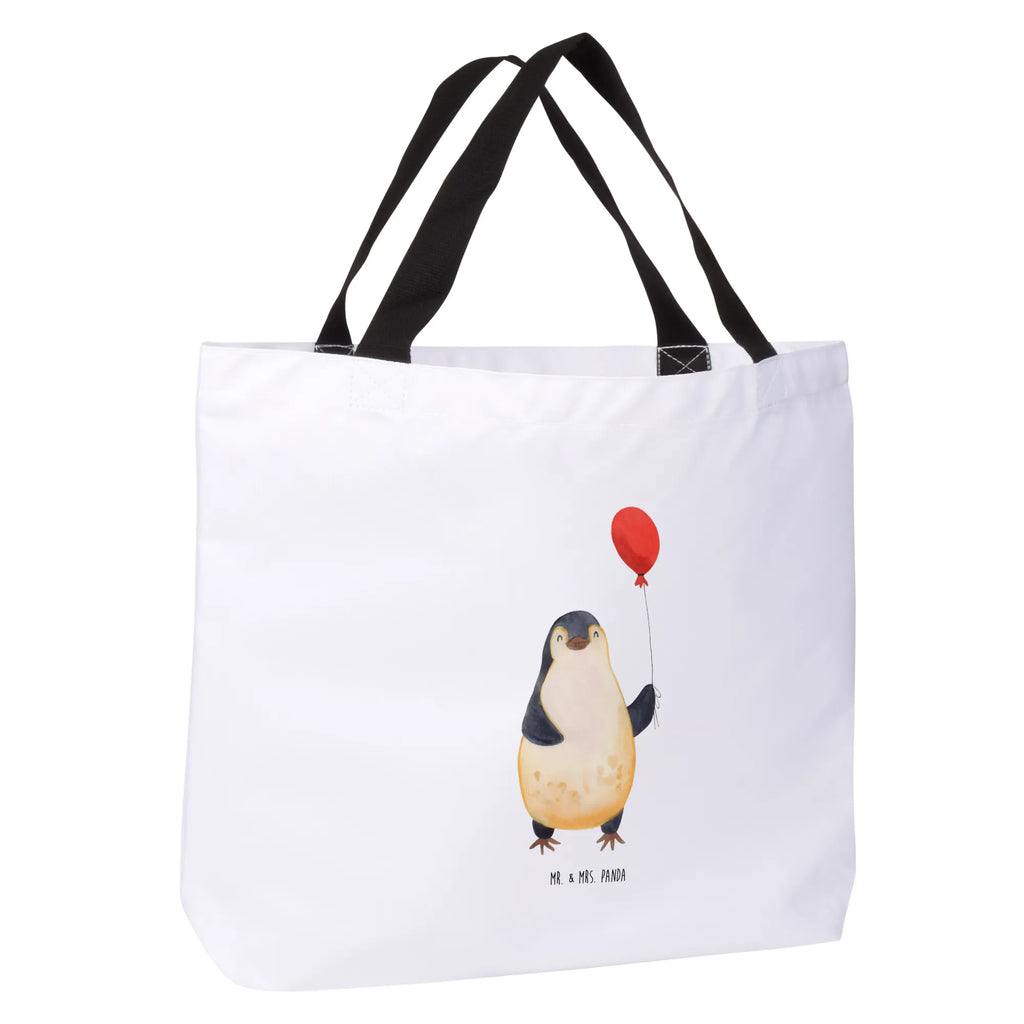 Shopper Pinguin Luftballon Beutel, Einkaufstasche, Tasche, Strandtasche, Einkaufsbeutel, Shopper, Schultasche, Freizeittasche, Tragebeutel, Schulbeutel, Alltagstasche, Pinguin, Pinguine, Luftballon, Tagträume, Lebenslust, Geschenk Freundin, Geschenkidee, beste Freundin, Motivation, Neustart, neues Leben, Liebe, Glück