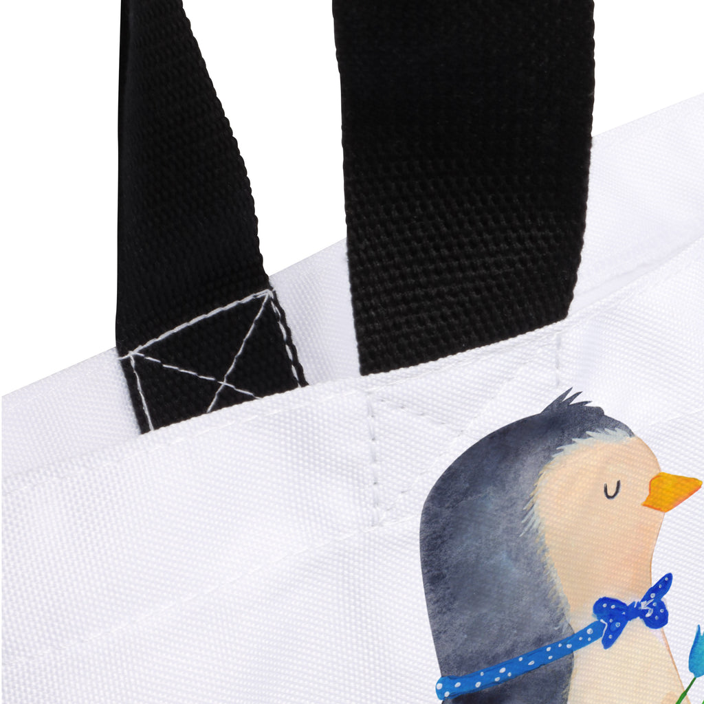 Shopper Pinguin Pärchen Beutel, Einkaufstasche, Tasche, Strandtasche, Einkaufsbeutel, Shopper, Schultasche, Freizeittasche, Tragebeutel, Schulbeutel, Alltagstasche, Pinguin, Pinguine, Liebe, Liebespaar, Liebesbeweis, Liebesgeschenk, Verlobung, Jahrestag, Hochzeitstag, Hochzeit, Hochzeitsgeschenk, große Liebe, Traumpaar