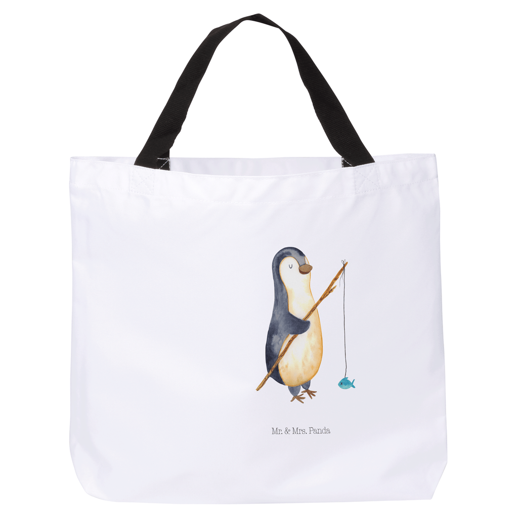 Shopper Pinguin Angler Beutel, Einkaufstasche, Tasche, Strandtasche, Einkaufsbeutel, Shopper, Schultasche, Freizeittasche, Tragebeutel, Schulbeutel, Alltagstasche, Pinguin, Pinguine, Angeln, Angler, Tagträume, Hobby, Plan, Planer, Tagesplan, Neustart, Motivation, Geschenk, Freundinnen, Geschenkidee, Urlaub, Wochenende