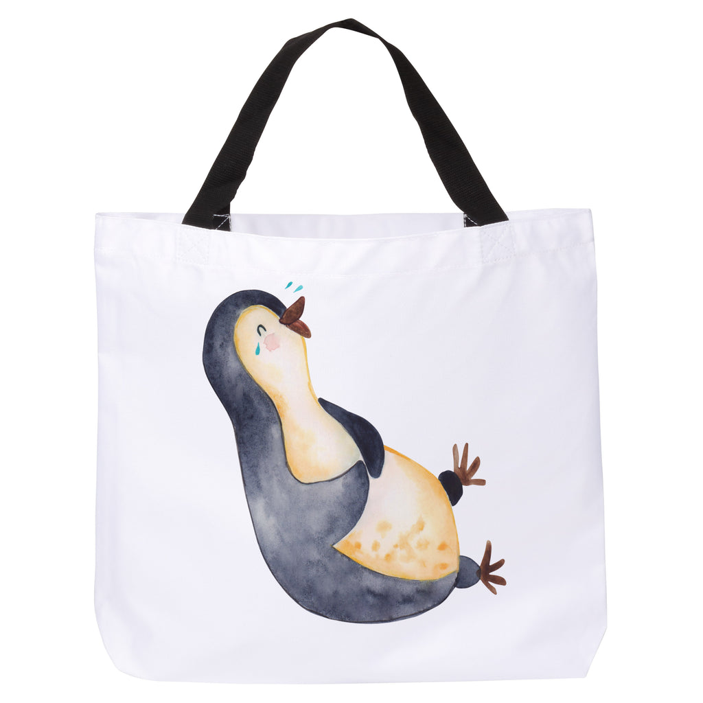 Shopper Pinguin Lachen Beutel, Einkaufstasche, Tasche, Strandtasche, Einkaufsbeutel, Shopper, Schultasche, Freizeittasche, Tragebeutel, Schulbeutel, Alltagstasche, Pinguin, Pinguine, lustiger Spruch, Optimismus, Fröhlich, Lachen, Humor, Fröhlichkeit