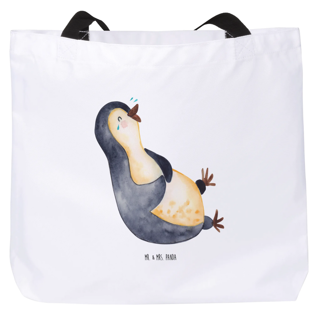 Shopper Pinguin Lachen Beutel, Einkaufstasche, Tasche, Strandtasche, Einkaufsbeutel, Shopper, Schultasche, Freizeittasche, Tragebeutel, Schulbeutel, Alltagstasche, Pinguin, Pinguine, lustiger Spruch, Optimismus, Fröhlich, Lachen, Humor, Fröhlichkeit