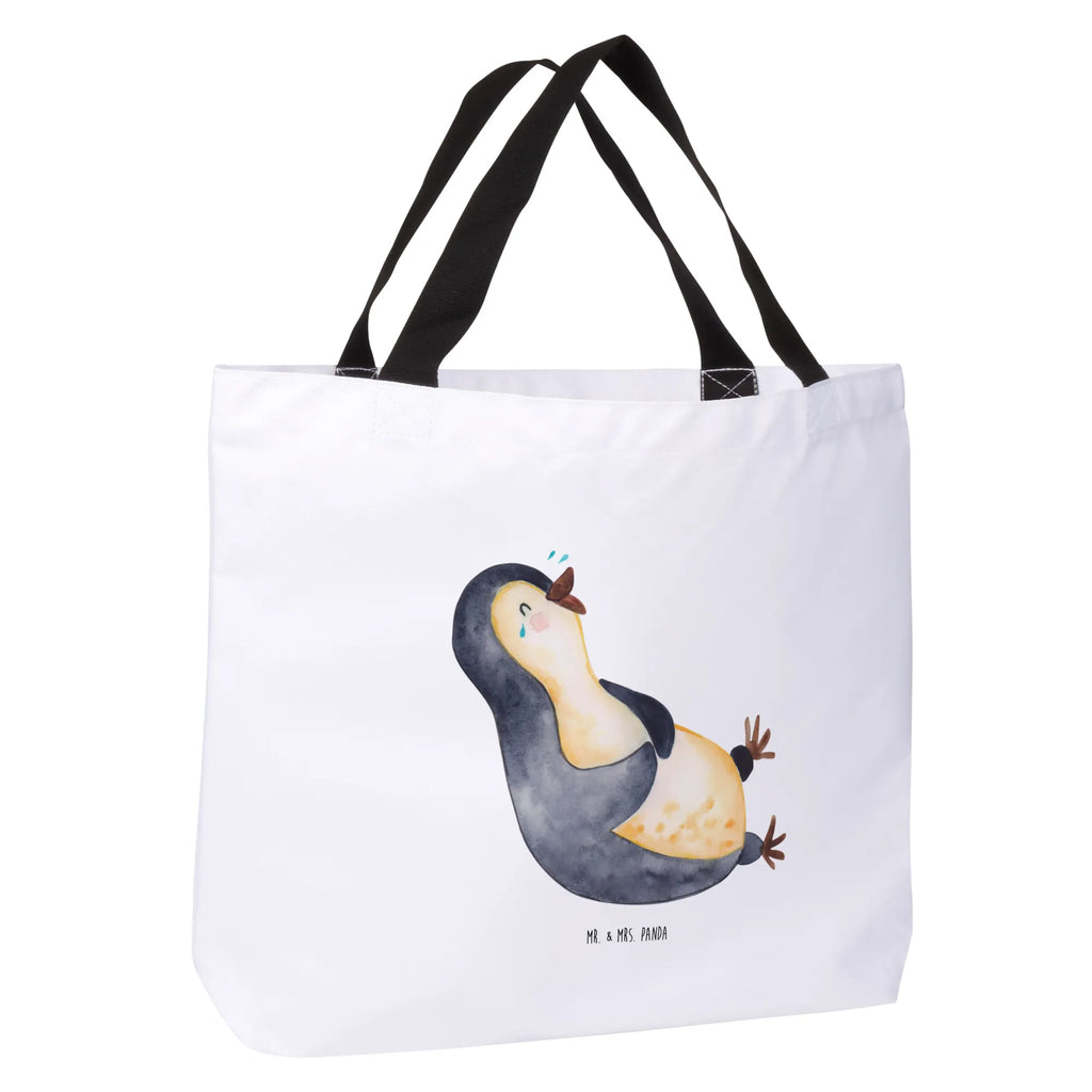 Shopper Pinguin Lachen Beutel, Einkaufstasche, Tasche, Strandtasche, Einkaufsbeutel, Shopper, Schultasche, Freizeittasche, Tragebeutel, Schulbeutel, Alltagstasche, Pinguin, Pinguine, lustiger Spruch, Optimismus, Fröhlich, Lachen, Humor, Fröhlichkeit