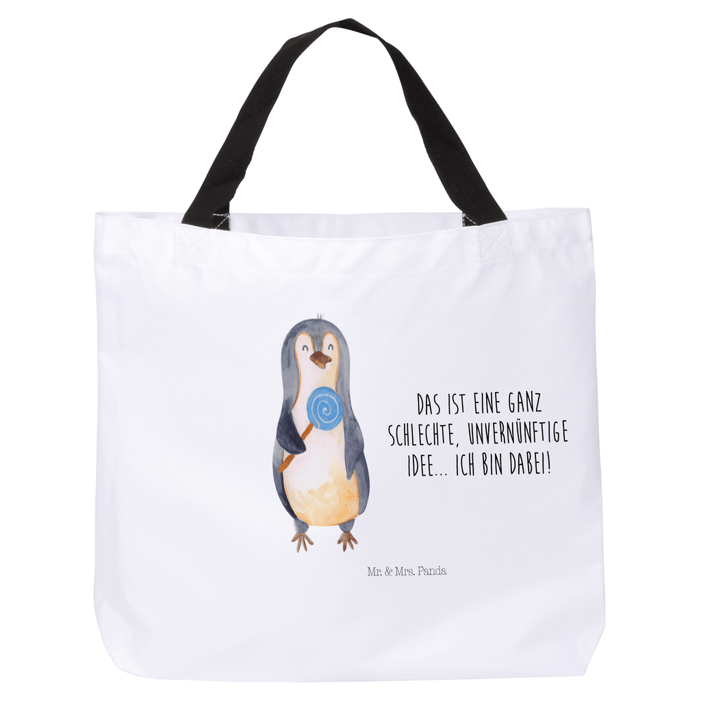 Shopper Pinguin Lolli Beutel, Einkaufstasche, Tasche, Strandtasche, Einkaufsbeutel, Shopper, Schultasche, Freizeittasche, Tragebeutel, Schulbeutel, Alltagstasche, Pinguin, Pinguine, Lolli, Süßigkeiten, Blödsinn, Spruch, Rebell, Gauner, Ganove, Rabauke