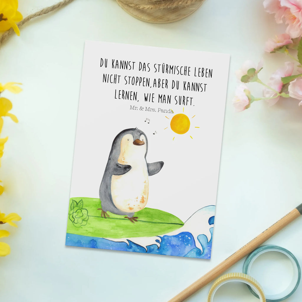 Postkarte Pinguin Surfer Postkarte, Karte, Geschenkkarte, Grußkarte, Einladung, Ansichtskarte, Geburtstagskarte, Einladungskarte, Dankeskarte, Ansichtskarten, Einladung Geburtstag, Einladungskarten Geburtstag, Pinguin, Pinguine, surfen, Surfer, Hawaii, Urlaub, Wellen, Wellen reiten, Portugal