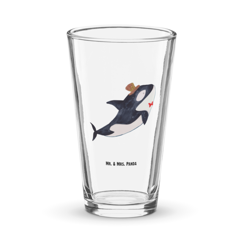 Premium Trinkglas Orca Zylinder Trinkglas, Glas, Pint Glas, Bierglas, Cocktail Glas, Wasserglas, Meerestiere, Meer, Urlaub, Narwal, Glitter, Konfetti, Glitzer, Geburtstag, Feier, Fete, Fest, Glückwunsch, Orca