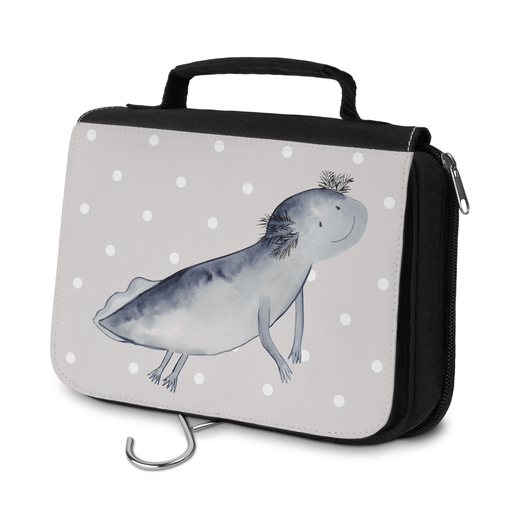 Kulturbeutel Axolotl Schwimmen Kulturbeutel, Zum Aufhängen, Waschtasche, Kosmetiktasche, Damen, Herren, Aufbewahrungstasche, Schminktasche, Kosmetikbeutel, Organizer, Kulturtasche, Schminkutensil, Axolotl, Molch, Axolot, Schwanzlurch, Lurch, Lurche, Problem, Probleme, Lösungen, Motivation