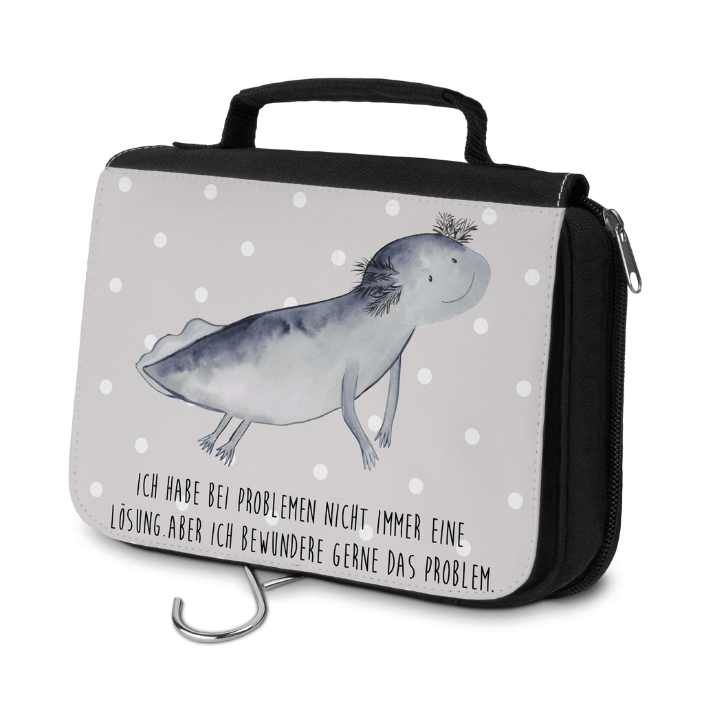 Kulturbeutel Axolotl Schwimmen Kulturbeutel, Zum Aufhängen, Waschtasche, Kosmetiktasche, Damen, Herren, Aufbewahrungstasche, Schminktasche, Kosmetikbeutel, Organizer, Kulturtasche, Schminkutensil, Axolotl, Molch, Axolot, Schwanzlurch, Lurch, Lurche, Problem, Probleme, Lösungen, Motivation