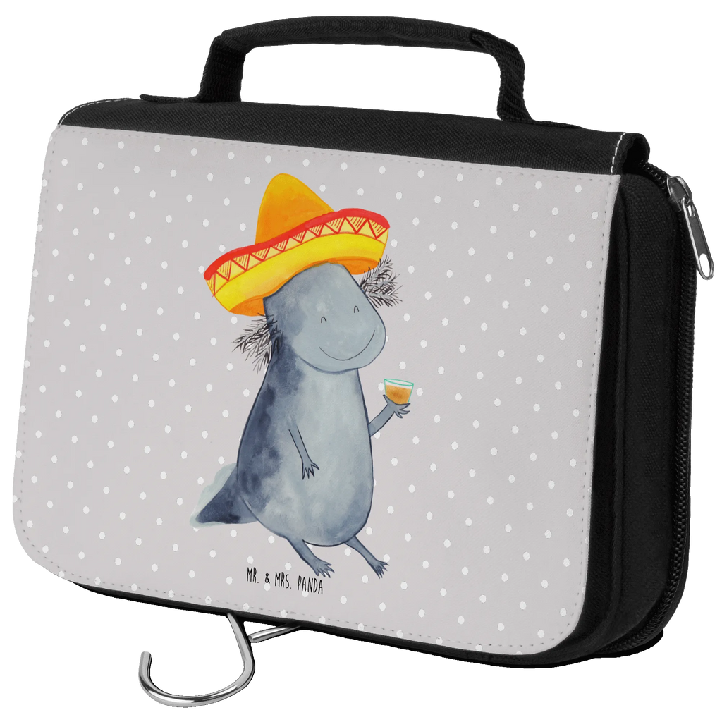 Kulturbeutel Axolotl Tequila Kulturbeutel, Zum Aufhängen, Waschtasche, Kosmetiktasche, Damen, Herren, Aufbewahrungstasche, Schminktasche, Kosmetikbeutel, Organizer, Kulturtasche, Schminkutensil, Axolotl, Molch, Mexico, Mexiko, Sombrero, Zitrone, Tequila, Motivation, Spruch, Schwanzlurch, Lurch, Lurche, Axolot, Feuerdrache, Feuersalamander