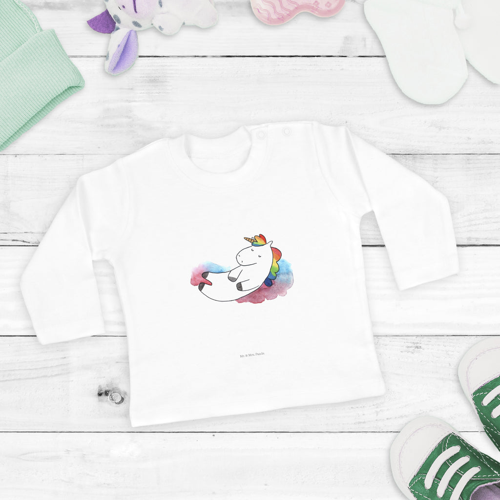 Baby Longsleeve Einhorn Wolke 7 Mädchen, Jungen, Baby, Longsleeve, Langarm, Bio, Kleidung, uni, Langarmshirt, Einhorn, Einhörner, Einhorn Deko, Pegasus, Unicorn, verliebt, Menschen, witzig, lustig, Geschenk, Glaube, Realität, Lächeln