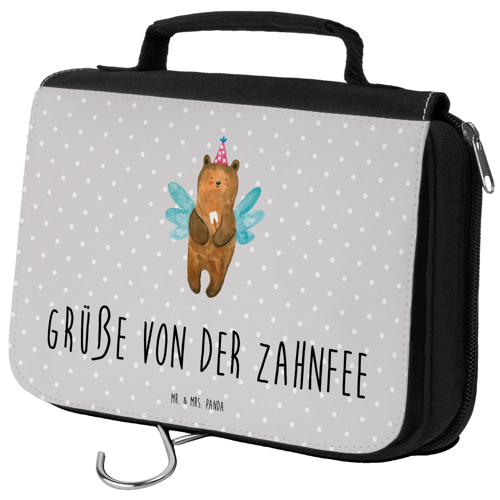 Kulturbeutel Bär Zahnfee Kulturbeutel, Zum Aufhängen, Waschtasche, Kosmetiktasche, Damen, Herren, Aufbewahrungstasche, Schminktasche, Kosmetikbeutel, Organizer, Kulturtasche, Schminkutensil, Bär, Teddy, Teddybär, Zahnfee, Fee, Milchzahn, Erster Zahn