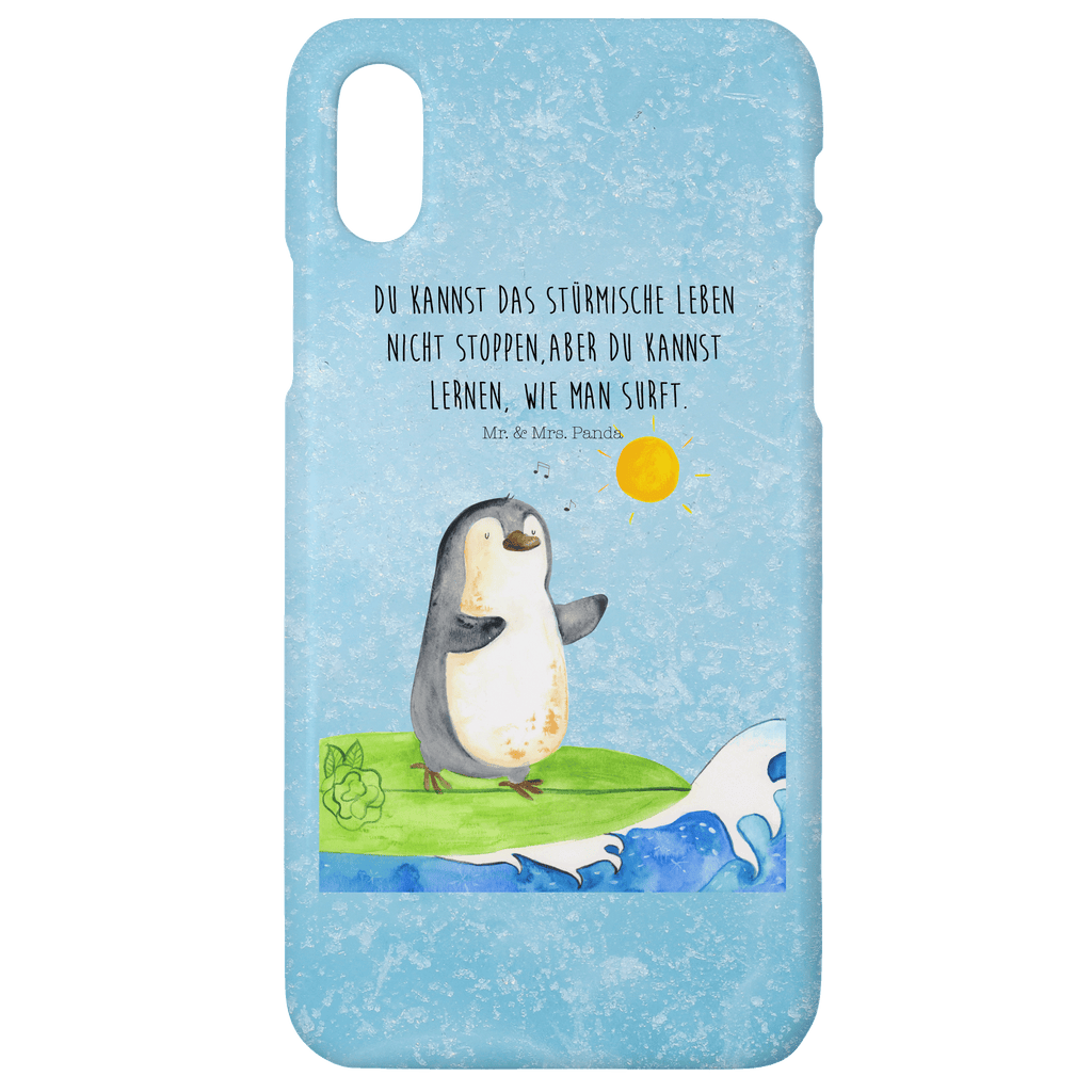 Handyhülle Pinguin Surfer Handyhülle, Handycover, Cover, Handy, Hülle, Iphone 10, Iphone X, Pinguin, Pinguine, surfen, Surfer, Hawaii, Urlaub, Wellen, Wellen reiten, Portugal