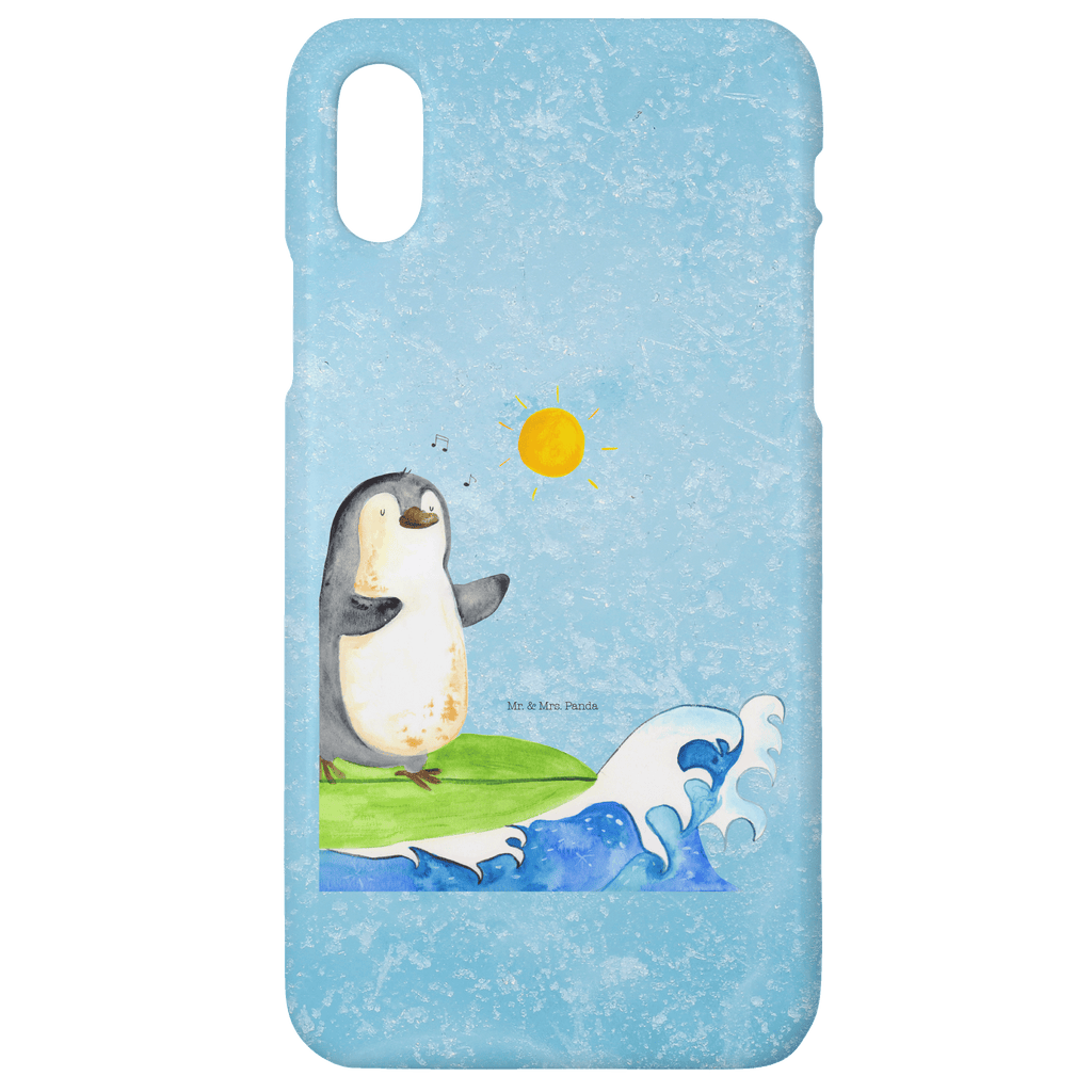 Handyhülle Pinguin Surfer Handyhülle, Handycover, Cover, Handy, Hülle, Iphone 10, Iphone X, Pinguin, Pinguine, surfen, Surfer, Hawaii, Urlaub, Wellen, Wellen reiten, Portugal