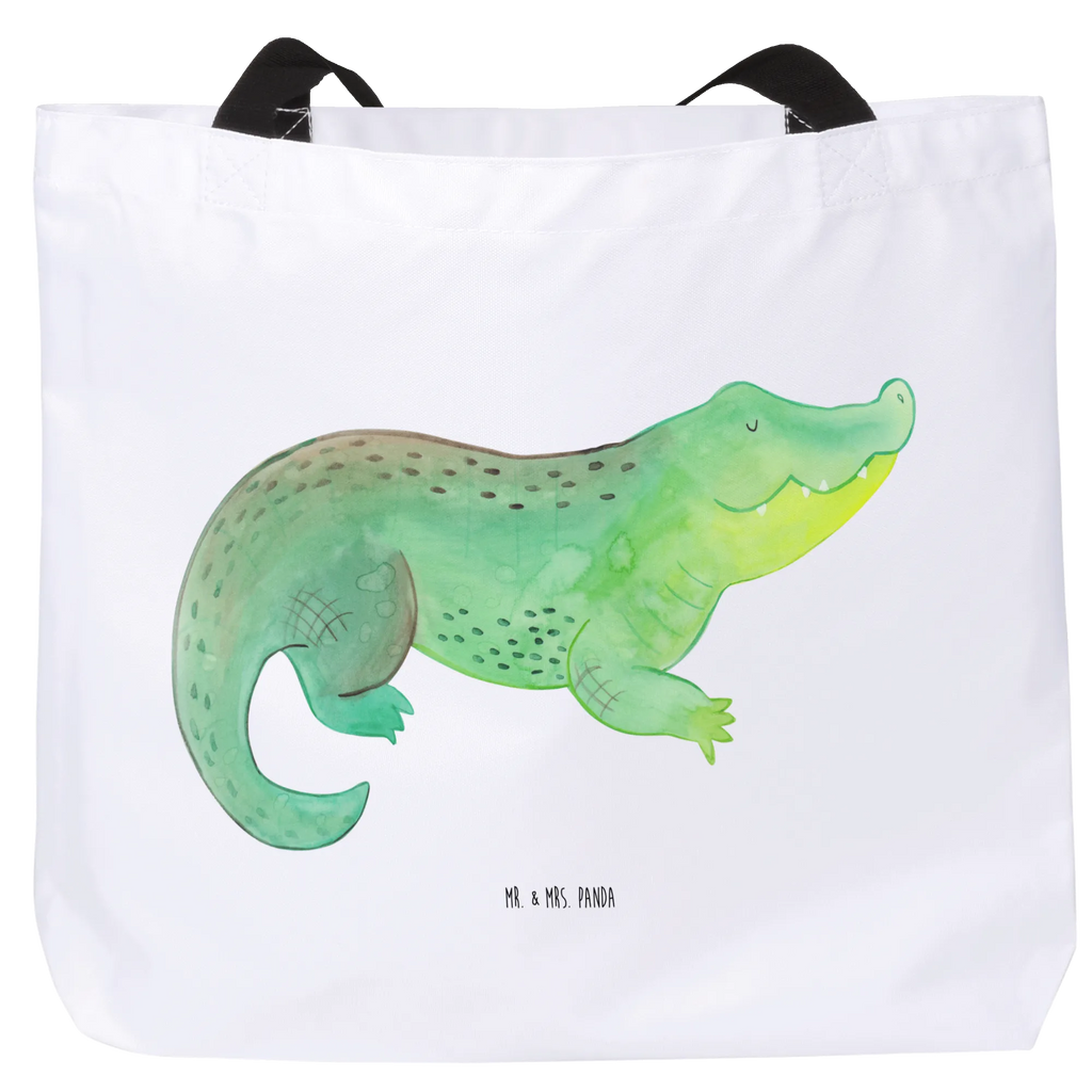 Shopper Krokodil Beutel, Einkaufstasche, Tasche, Strandtasche, Einkaufsbeutel, Shopper, Schultasche, Freizeittasche, Tragebeutel, Schulbeutel, Alltagstasche, Meerestiere, Meer, Urlaub, Krokodil, Krokodile, verrückt sein, spontan sein, Abenteuerlust, Reiselust, Freundin, beste Freundin, Lieblingsmensch