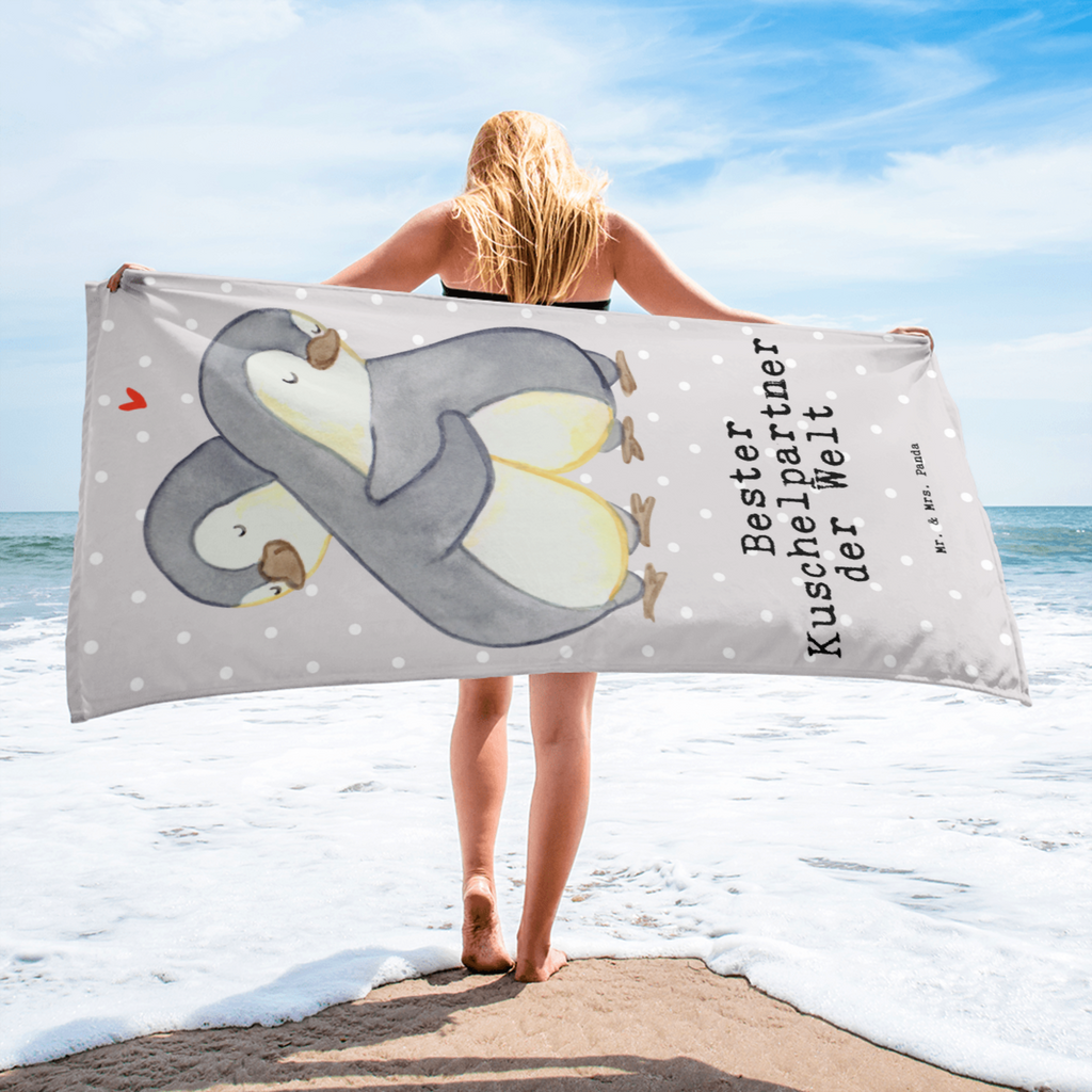 XL Badehandtuch Pinguin Bester Kuschelpartner der Welt Handtuch, Badetuch, Duschtuch, Strandtuch, Saunatuch, für, Dankeschön, Geschenk, Schenken, Geburtstag, Geburtstagsgeschenk, Geschenkidee, Danke, Bedanken, Mitbringsel, Freude machen, Geschenktipp, Kuschelpartner, Lebenspartner, Ehepartner, Partner, Ehemann, Ehefrau, Kuscheln, Bett, Liebe, Freund, Freundin, Hochzeitstag, verliebt