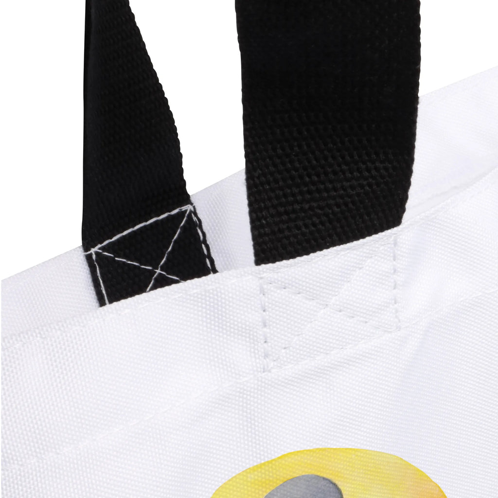 Shopper Pinguin Mond Beutel, Einkaufstasche, Tasche, Strandtasche, Einkaufsbeutel, Shopper, Schultasche, Freizeittasche, Tragebeutel, Schulbeutel, Alltagstasche, Pinguin, Pinguine, Spruch, schlafen, Nachtruhe, Einschlafen, Schlafzimmer, Schlafstörungen, Gästezimmer