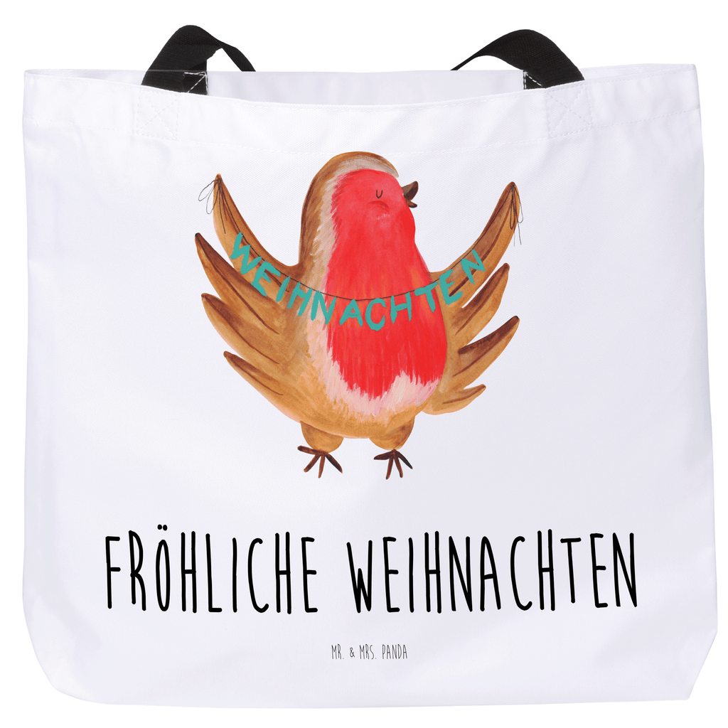 Shopper Rotkehlchen Weihnachten Beutel, Einkaufstasche, Tasche, Strandtasche, Einkaufsbeutel, Shopper, Schultasche, Freizeittasche, Tragebeutel, Schulbeutel, Alltagstasche, Winter, Weihnachten, Weihnachtsdeko, Nikolaus, Advent, Heiligabend, Wintermotiv, Frohe Weihnachten, Weihnachtsmotiv, Weihnachtsgruß, Vogel, xmas